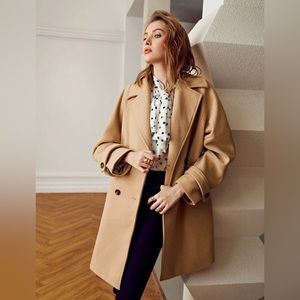 Double Raglan Sleeve Overcoat